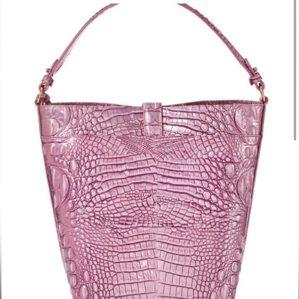 Brahmin Melbourne Collection Mulberry Potion Shira Bucket Bag - Picture 2 of 12